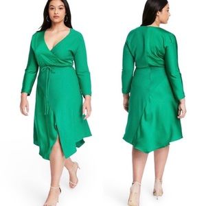 Cushnie Green Target Wrap Dress 2, 4, 6, 8, 10, 12